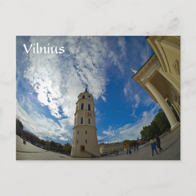 View of Cathedral Basilica, Vilnius Lithuania Postcard (Front)