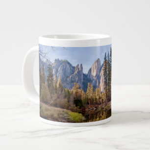View of Cathedral Peaks Large Coffee Mug