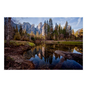 View of Cathedral Peaks Poster