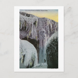 View of Cave of the Winds in Winter Postcard
