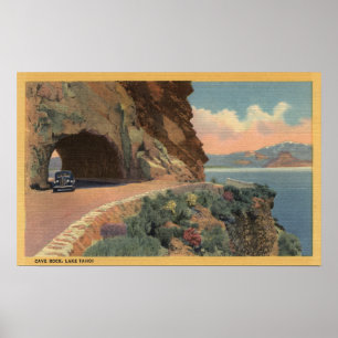 View of Cave Rock Tunnel from Hwy Poster