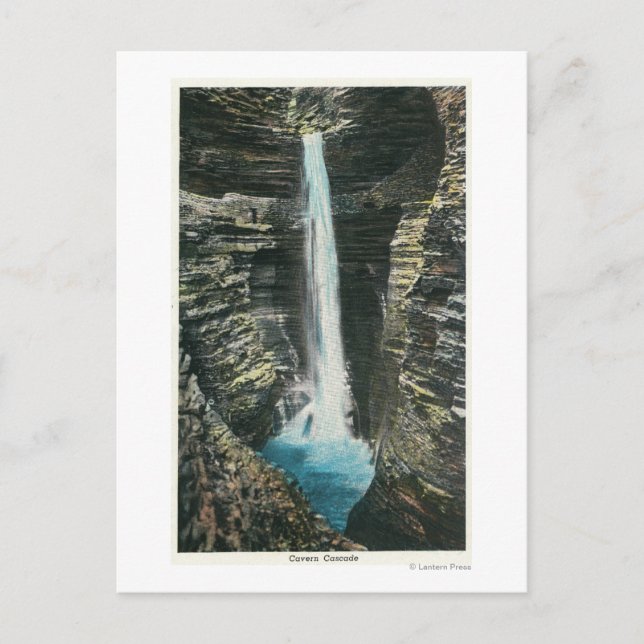 View of Cavern Cascade Postcard (Front)