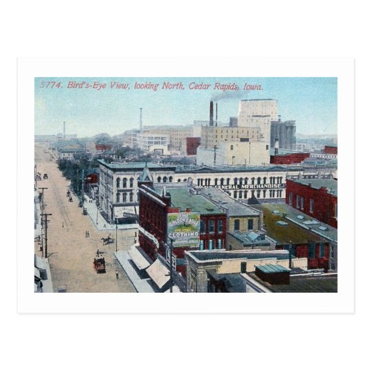 View of Cedar Rapids, Iowa 1909 Vintage Postcard