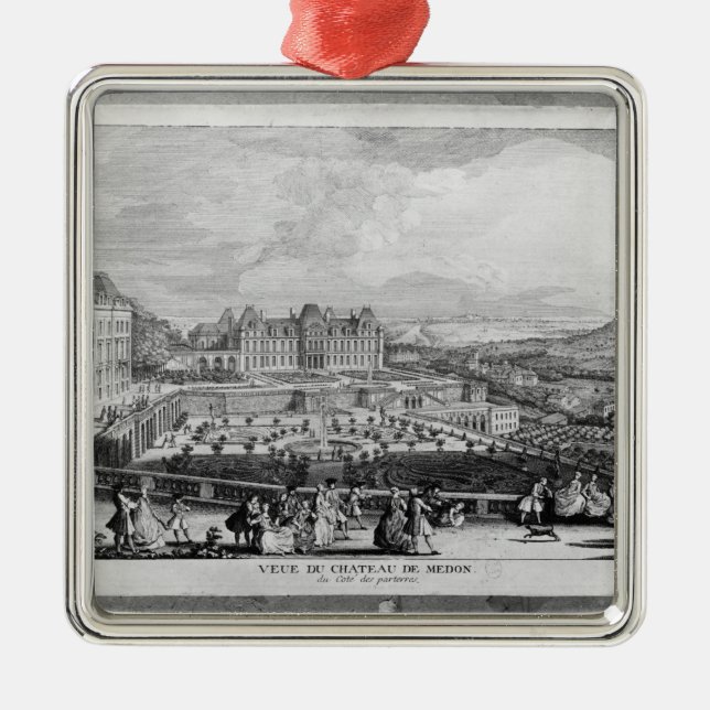 View of Chateau de Meudon Metal Ornament (Front)