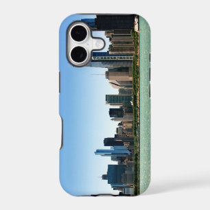 View of Chicago skyline by Lake Michigan