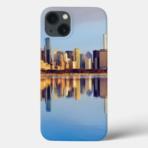View of Chicago skyline with reflection iPhone 13 Case