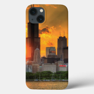 View of Chicago's skyline from Adler iPhone 13 Case