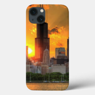 View of Chicago's skyline from  Adler iPhone 13 Case