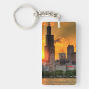 View of Chicago's skyline from  Adler Key Ring