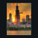 View of Chicago's skyline from  Adler Postcard<br><div class="desc">HDR Chicago Skyline Sunset</div>