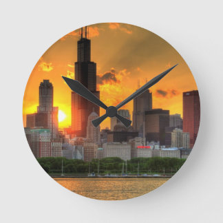 View of Chicago's skyline from Adler Round Clock