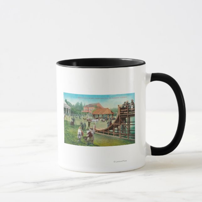 View of Children's Playground Mug (Right)