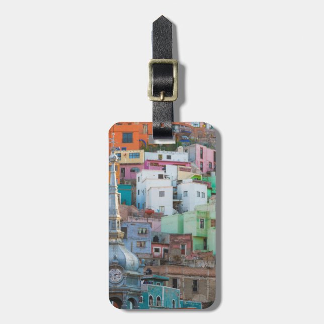 View of city buildings luggage tag (Front Vertical)