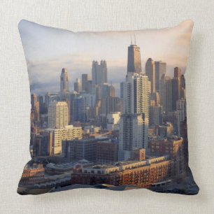 View of cityscape with fantastic light cushion