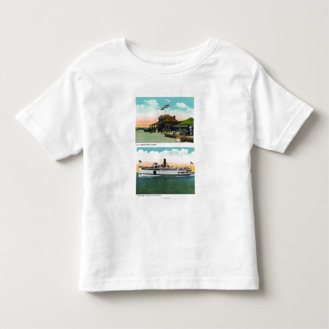 View of Cliff Beach Bath House Toddler T-Shirt (Front)