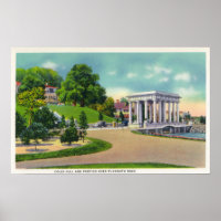 View of Coles Hill and Plymouth Rock Portico