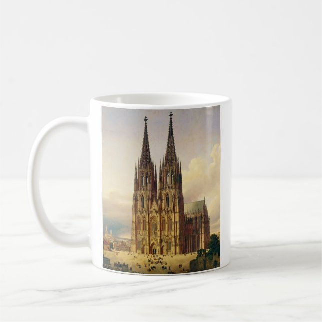 View of Cologne Cathedral Gothic majesty Coffee Mug (Left)
