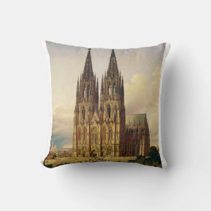 View of Cologne Cathedral Gothic majesty Cushion