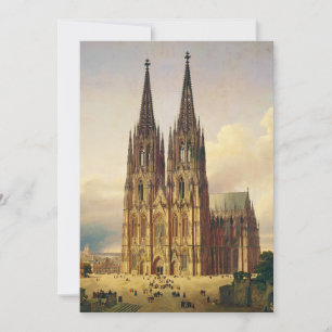 View of Cologne Cathedral Gothic majesty Invitation