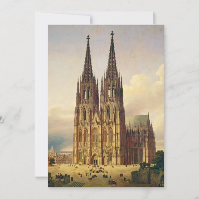 View of Cologne Cathedral Gothic majesty Invitation (Front)