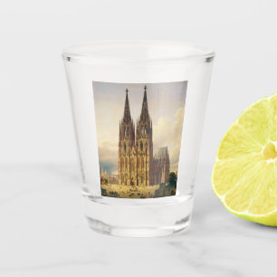 View of Cologne Cathedral Gothic majesty Shot Glass