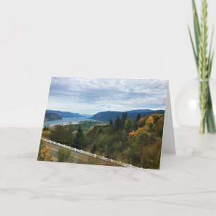 View of Columbia River, Columbia River Gorge, OR Card