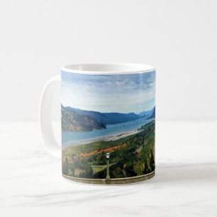 View of Columbia River, Columbia River Gorge, OR Coffee Mug
