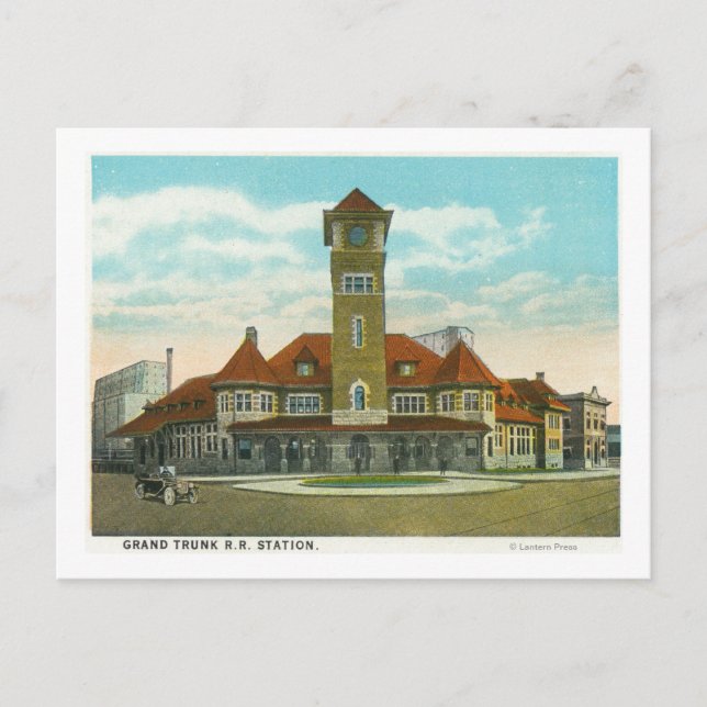 View of Congress Street from the Fidelity Postcard (Front)