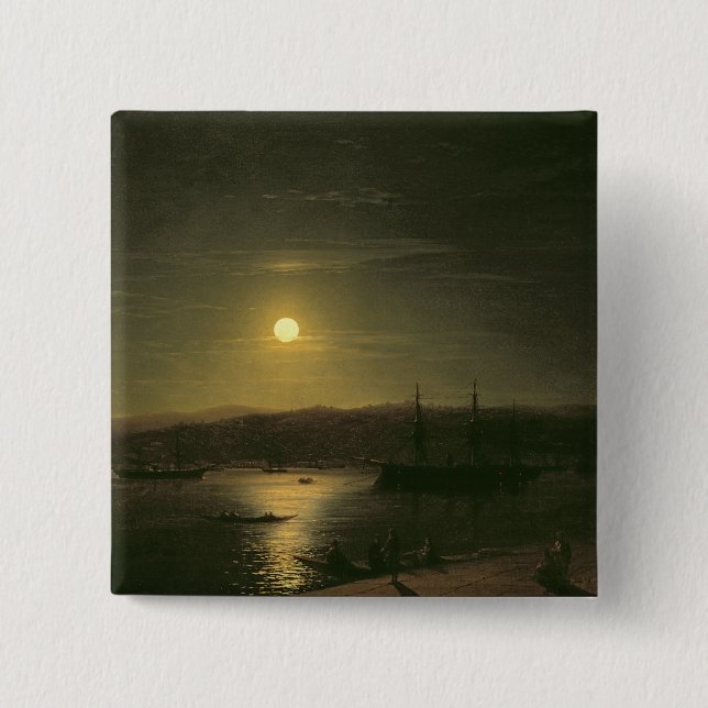 View of Constantinople 15 Cm Square Badge (Front)