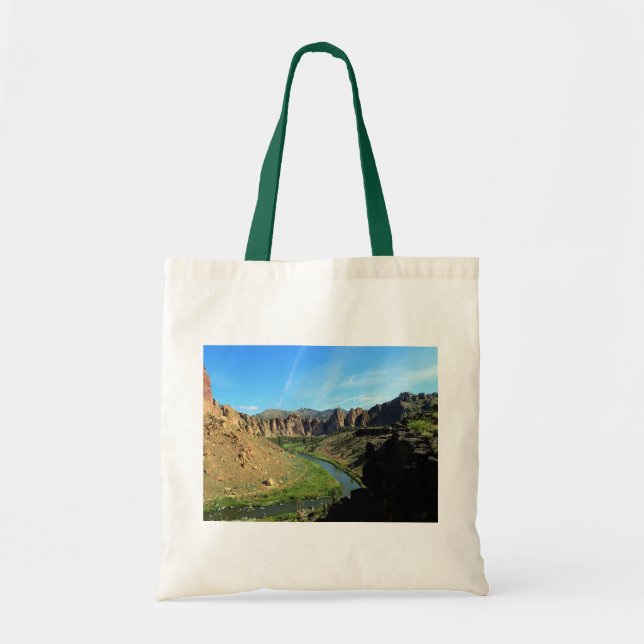 View of Crooked River, Oregon Tote Bag (Front)