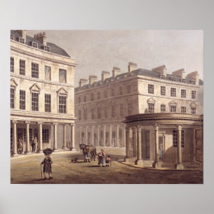 View of Cross Bath, Bath Street, from 'Bath Illust Poster