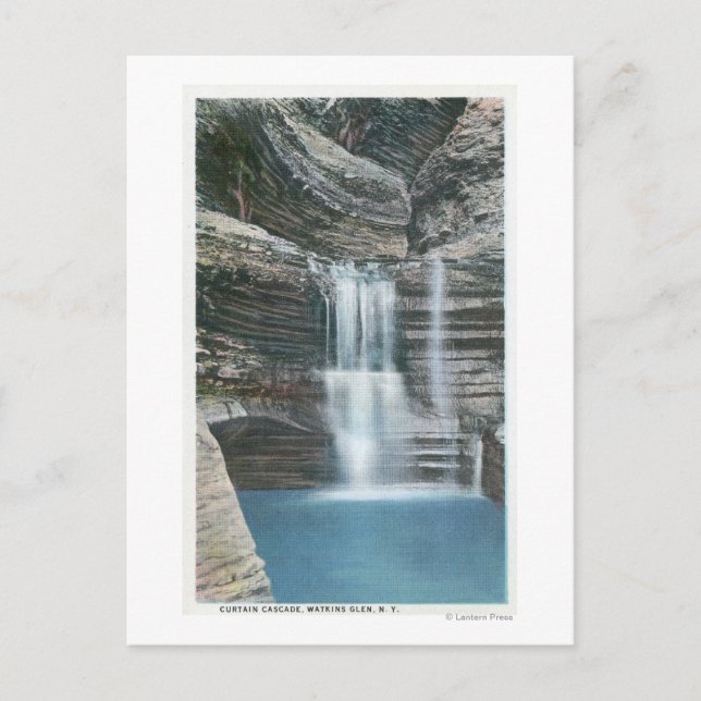 View of Curtain Cascade Postcard (Front)