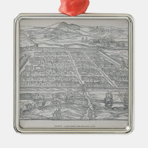 View of Cusco, from Ramusio, pub. 1556 Metal Ornament