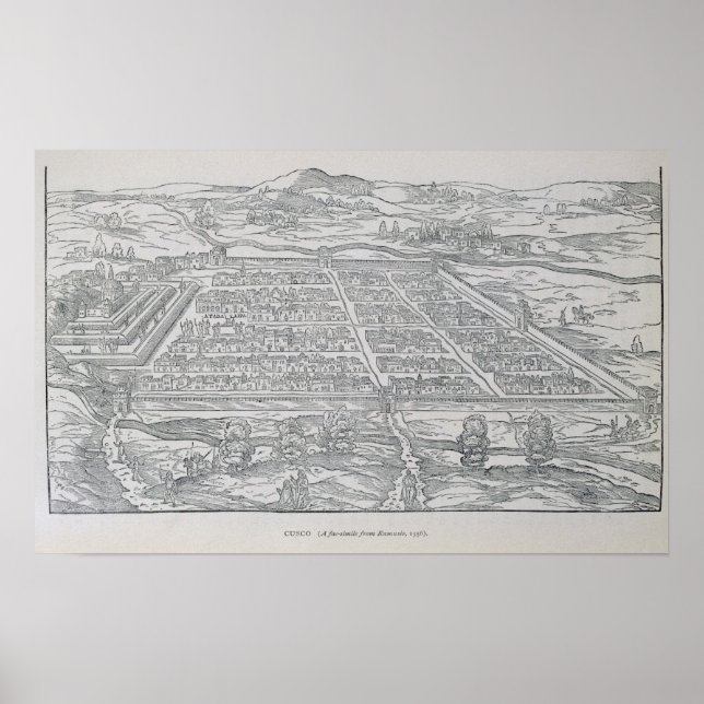 View of Cusco, from Ramusio, pub. 1556 Poster (Front)