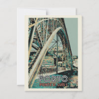 View of D. Luis Bridge illustration Porto Portugal