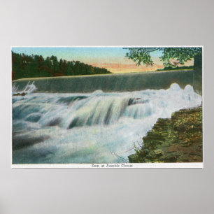 View of Dam at Ausable Chasm Poster