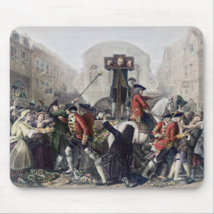 View of Daniel Defoe in the pillory at Temple Bar Mouse Pad