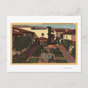 View of De la Guerra Patio & Shops Postcard