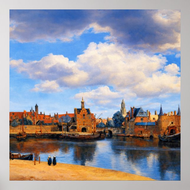 View of Delft by Johannes Vermeer Poster (Front)