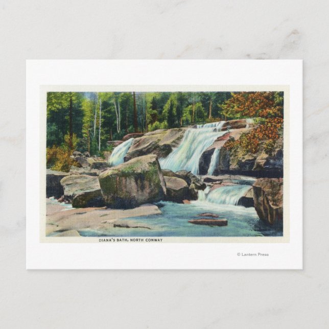 View of Diana's Bath Postcard (Front)
