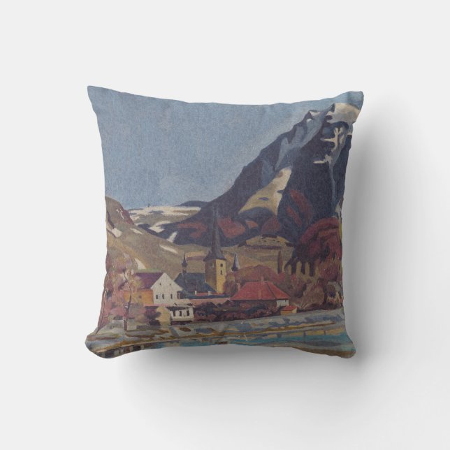 View of Dolný Kubín by Arnold Peter Weisz Cushion (Front)