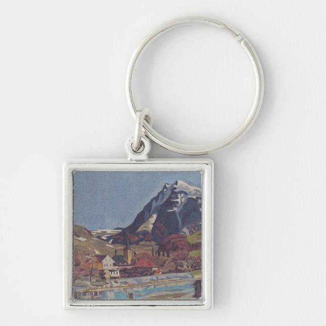 View of Dolný Kubín by Arnold Peter Weisz Key Ring (Front)