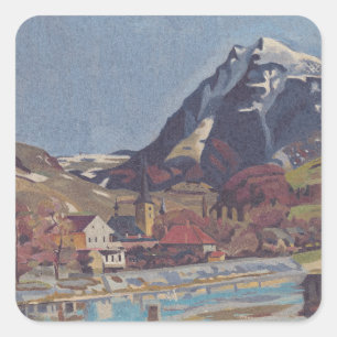 View of Dolný Kubín by Arnold Peter Weisz Square Sticker