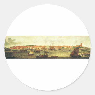 View of Dordrecht from the North by Adam Willaerts Classic Round Sticker