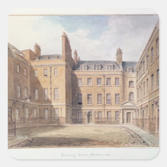 View of Downing Street, Westminster Square Sticker (Front)