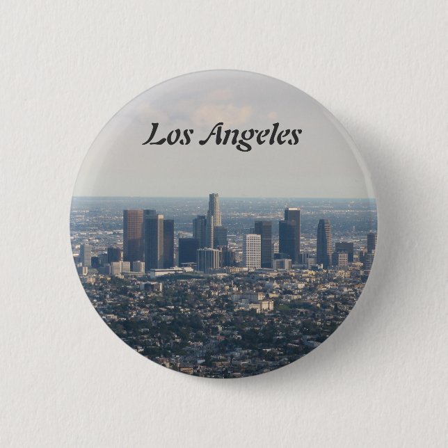 View of Downtown Los Angeles 6 Cm Round Badge (Front)