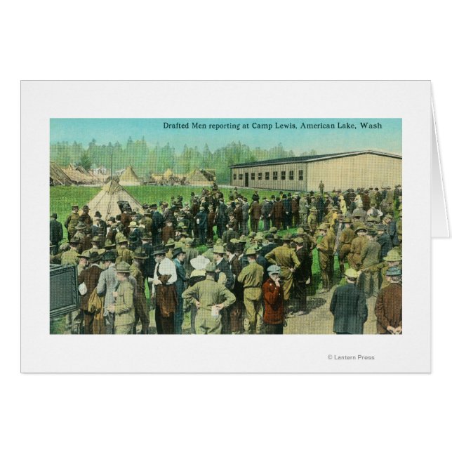 View of Drafted Soldiers Reporting for Duty (Front Horizontal)