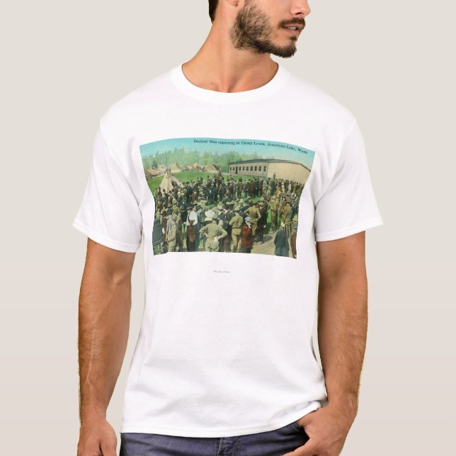 View of Drafted Soldiers Reporting for Duty T-Shirt (Front)
