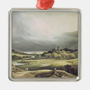 View of Dunloe Castle, Killarney, 1805 Metal Tree Decoration