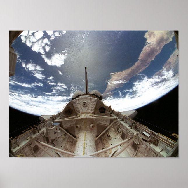 View of Earth from Space Shuttle Columbia Poster (Front)